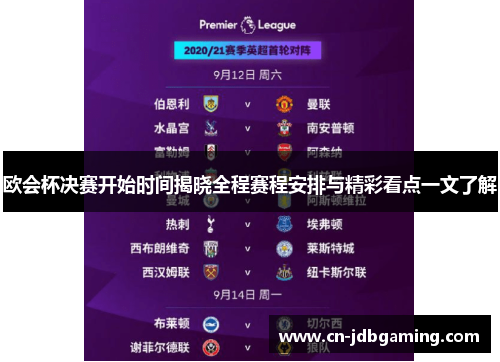 欧会杯决赛开始时间揭晓全程赛程安排与精彩看点一文了解